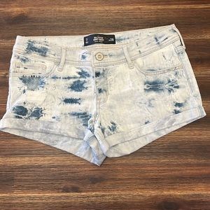 Hollister Denim Shorts, Size 7, Acid Wash Tie dye